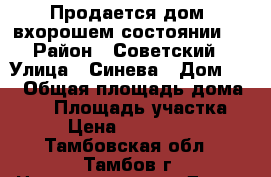 Продается дом  вхорошем состоянии . › Район ­ Советский › Улица ­ Синева › Дом ­ 3 › Общая площадь дома ­ 54 › Площадь участка ­ 3 › Цена ­ 2 100 000 - Тамбовская обл., Тамбов г. Недвижимость » Дома, коттеджи, дачи продажа   . Тамбовская обл.,Тамбов г.